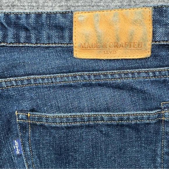 Levis Made & Crafted Jeans Mens 34x32 Blue Tack Slim Straight Leg Italy Made - Picture 3 of 16